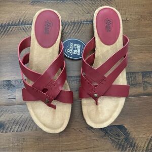G.H. Bass & Co. Women’s NWT Red Leather Strappy Sandals Size 9 M